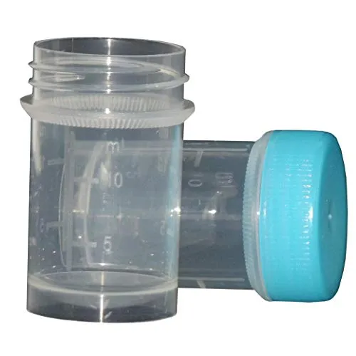 Schraubdosen 20ml Runddose Labor Neu Blau geocaching Dose Kunststoffdosen Schraubdeckeldosen Schraubdeckel klarsicht Fa.ars 10