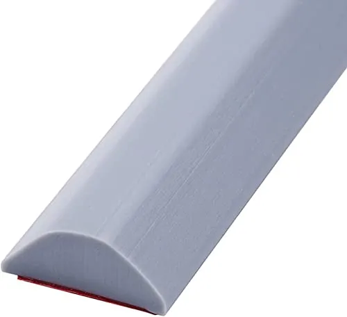 Selbstklebend Schwallschutzleiste Dusche, Begehbare Dusche Boden Wassersperre, Duschwasserstop für Nass- und Trocken-Trennung, Duschschwelle Wasserdamm für Bad und Küche (Grau,80cm)