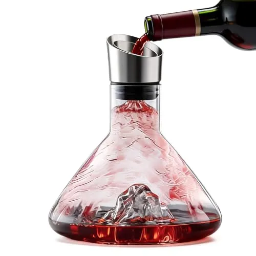 Behogan Weindekanter 1500 ml – Kristallglas Weinkaraffe mit Luftfilter