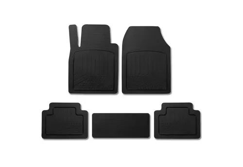 OMAC Auto-Fußmatten für Kia Rio, Soul, Picanto & Venga - Zuschneidbar, Schwarz (5 Stück) - Hochwertige, wasserdichte und rutschfeste Gummifußmatten für Kia-Modelle. Leicht zu reinigen, robust und ideal für alle Wetterbedingungen. Bieten optimalen Schutz für den Innenraum Ihres Fahrzeugs.