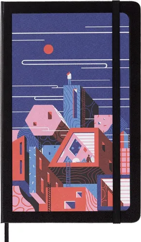 MOLESKINE Notizbuch Studio 25x17 - Liniert mit festem Einband - Hochwertiges Notizbuch mit 240 Seiten, ideal für kreative Ideen. Das strapazierfähige Cover sorgt für Langlebigkeit und das Gummiband für sicheren Verschluss.