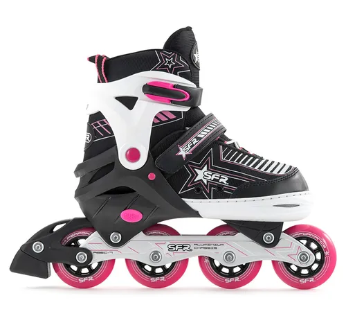 SFR Pulsar Verstellbare Kinder-Inlineskates - Pink - UK:12J-2J EU:30.5-34 US:M13J-3