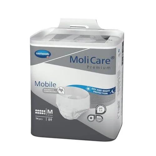 Hartmann MoliCare Mobile 10 Tropfen Large - 14 Schutzfolien - Inkontinenz Schutzhosen & Unterwäsche, ultra-saugfähige Schutzfolien für optimalen Schutz und Komfort im Alltag.