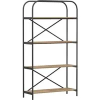 vidaXL Regal Artisan-Eiche 80 x 30 x 146 cm - Modernes Bücherregal aus hochwertigem Holzwerkstoff, bietet viel Stauraum und passt mit seinem minimalistischen Design in jedes Zuhause oder Büro.