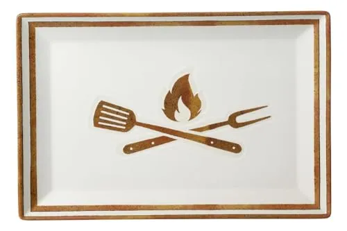 Ritzenhoff & Breker Grillgeschirr Rusty Variante Platte flach 34x23cm Rusty