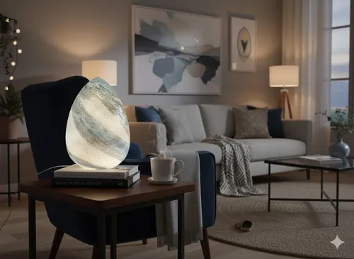 formano Nachttischlampe Marmor Blau von formano