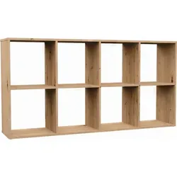 CDF Bücherregal Eiche Artisan – 8 Fächer für Bücher und Spielzeug - Bücherregal in Eiche Artisan, ideal für Wohnzimmer oder Kinderzimmer. Mit 8 offenen Fächern bietet es viel Stauraum und überzeugt durch stabile Verarbeitung und elegantes Design.