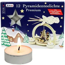 Pyramidenteelichter, Mehrfarbig, Metall, 0.1x1x0.1 cm, Dekoration, Kerzen & Zubehör