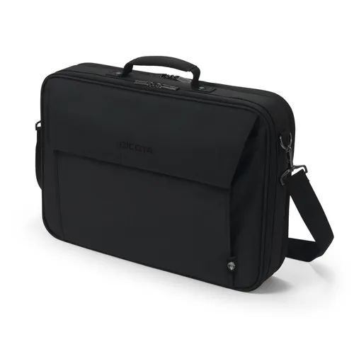 Dicota Laptoptasche Multi Plus Base, schwarz - Notebooktasche für Laptops bis 17,3 Zoll, wasserabweisend und aus recyceltem PET, ideal für umweltbewusste Nutzer.
