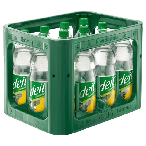 Deit Citro Klar - Erfrischender Softdrink in 6x 1,00 L MEHRWEG PET Flasche - Erfrischender Zitrone Softdrink, ideal für den Durst. Umweltfreundliche MEHRWEG-Flasche, perfekt für Zuhause oder unterwegs.