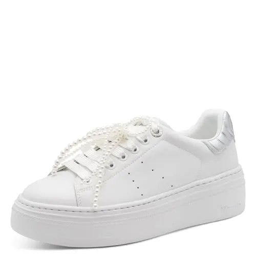 Tamaris Damen Low-Top Sneaker in Taupe mit Wechselfußbett - Stylische Low-Top Sneaker für Damen, ideal für Freizeit und Business. Mit bequemem Wechselfußbett und flacher Sohle für hohen Tragekomfort.