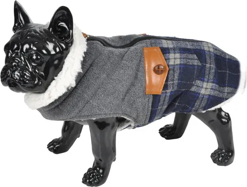 Hunde Fleecejacke kariert Winterjacke Hundemantel Hundebekleidung Mantel Jacken, Größe:L