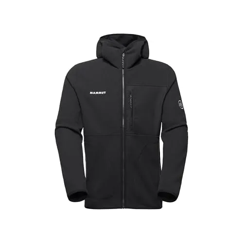 Mammut Tamaro ML Hooded Jacket Men Black (XXL) - Jacke für Männer, idealer Midlayer aus 100% recyceltem Polyester, perfekt für Klettern, Wandern und Alltag - stylisches Color-Blocking-Design und praktische Taschen.