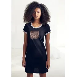 Lascana Damen Nachthemd - Nachthemden für Damen, weiche Baumwollqualität mit Rundhalsausschnitt, ideal für gemütliche Nächte und entspannte Tage.