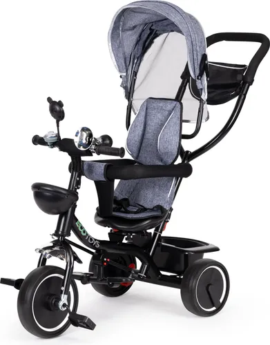 Homelux Dreirad Dreirad Drehsitz mit drehbarem Sitz Markise grau