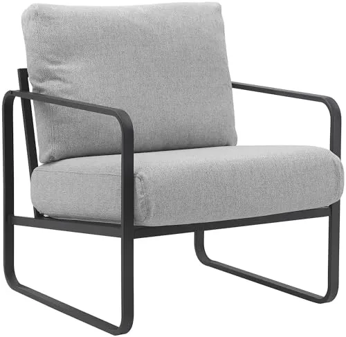 CLP Lounger Manea I Relaxsessel mit Kunstleder oder Stoffbezug - Sessel mit edlem Design und stabilem Metallgestell, wahlweise in Kunstleder oder Stoff, ideal für stilvolle Entspannung in jedem Raum.
