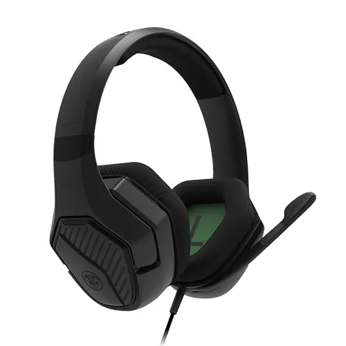 Snakebyte Xbox Gaming-Headset - Schwarz - Offiziell lizenziertes Headset mit starkem 50MM Audio-Treiber und geräuschisolierenden Over-Ear Polstern für ein immersives Gaming-Erlebnis.