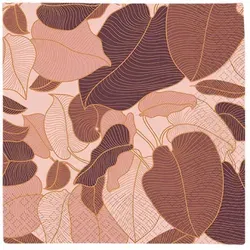 Lunchservietten „Art Nouveau rosewood“, 33x33 cm, 3-lagig, Home Fashion®, 20 Stück