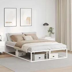 vidaXL Bettgestell Weiß 140x200 cm mit Lattenrost von vidaXL