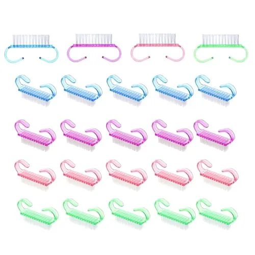 Nagelbürste,Handbürste,Nail Brush,Handbürste Nagelbürste,Einfach zu Bedienen,Klein und Tragbar,Geeignet für Die Tägliche Reinigung von Nägeln und Zehen (4 Farben) 24