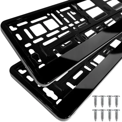 Personalisierbarer Kennzeichenhalter mit Wunschtext - Neu - Kennzeichenhalter für Kfz mit individuellem Druck, perfekt für persönliche Botschaften oder Werbung, aus hochwertigem Polystyrol, hergestellt in Deutschland.