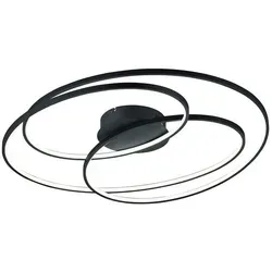 Trio Leuchten LED-Deckenleuchte Schwarz, 14 cm - Dimmbar und stylisch, diese Metall-Deckenleuchte schafft ein behagliches Ambiente in Ihrem Wohnraum und passt perfekt über den Esstisch.