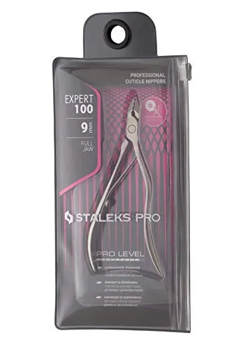 Professionelle Nagelhautzange EXPERT 100 - 9 mm Staleks Cuticle Nippers - Nagelpflegeinstrumente: Präzise Nagelhautzange für saubere Ergebnisse und professionellen Nagelpflege