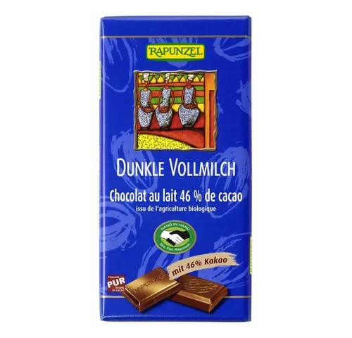 Rapunzel Schokolade Vollmilch Schokolade Dunkel 46% 100g von Rapunzel
