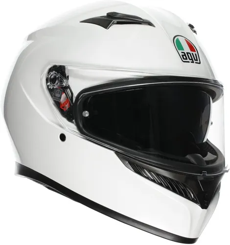 AGV K3 Integralhelm - Weiß - S - Motorradhelm mit integrierter Sonnenblende, bietet höchste Sicherheit und Komfort dank der Extreme Safety-Technologie und optimaler Aerodynamik für alle Fahrstile.