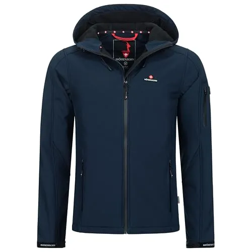 Höhenhorn Altus Herren Softshell Jacke Night-Blue Gr. S - Outdoor Softshelljacke für Herren, wasserdicht und atmungsaktiv mit Fleece-Innenseite für Wärme, ideal für aktive Abenteuer bei jedem Wetter.