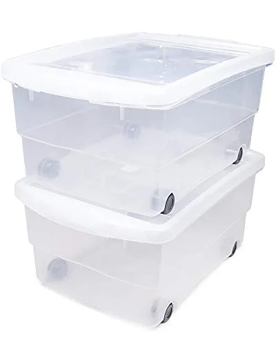 ONDIS24 Aufbewahrungsbox mit Rollen – 80 l