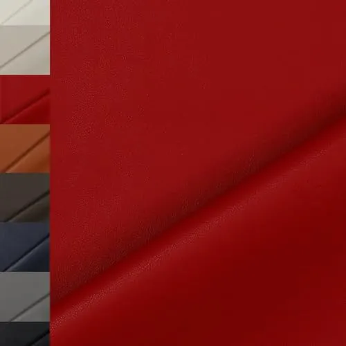 MAGAM-Stoffe Anton Kunstleder Polsterstoff Kleidung Taschen Meterware ab 50cm (Rot)