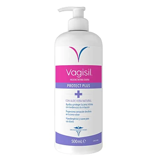 Vagisil Higiene Íntima Diaria Protect Plus, Antibacteriano, Con Aceite de Neem y Árbol del Té, 500ml