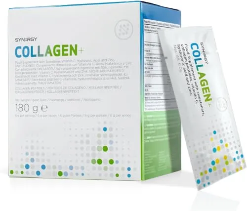 Synergy Worldwide Collagen+ 30 Dosen - Kollagen-Präparate mit 5810 mg Kollagen, unterstützt Haut, Haare, Nägel & Gelenke, geschmacksneutral und ideal für aktive Menschen.