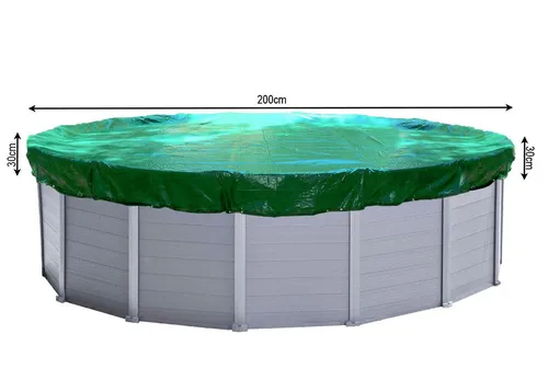 Quick Star Pool-Abdeckplane Rund 200g/m², UV-beständige Sommer- & Winterabdeckung - Die hochwertige Poolabdeckung schützt Ihren Pool vor Schmutz und Algenbildung. Mit reißfestem, beidseitig beschichtetem Polyethylen und rostfreien Ösen ist sie ideal für alle Jahreszeiten. Inkl. Spannschnur für sicheren Halt.