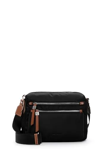 EMILY & NOAH Umhängetasche E&N Esther, black 100 - Stylische Umhängetasche aus hochwertigem Synthetikmaterial, mit praktischem Reißverschluss und mehreren Innenfächern für optimale Organisation.