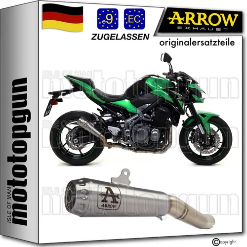 auspuff zugelassen nichrom pro arrow fur kawasaki z900 z-900 2024 24