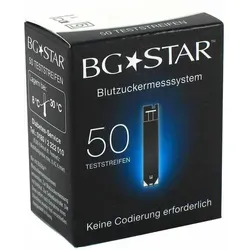 Bgstar Teststreifen - Zuverlässige Blutzuckermessung - Blutzuckermessgeräte - Präzise Messungen ohne Codierung, ideal für die tägliche Selbstkontrolle Ihres Blutzuckerspiegels.