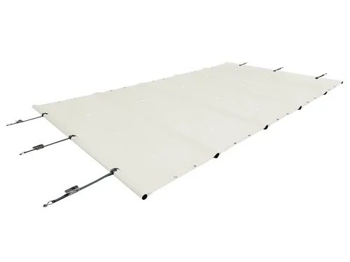 SafeDeluxe Pool-Abdeckplane 3,5m x 3,5m - Sicherheitsabdeckung in grau - Robuste Poolabdeckung aus hochwertiger LKW-Plane, ideal für Sicherheit und Schutz. Passt perfekt zu Pools mit Randauflage und sorgt für eine langlebige Nutzung.