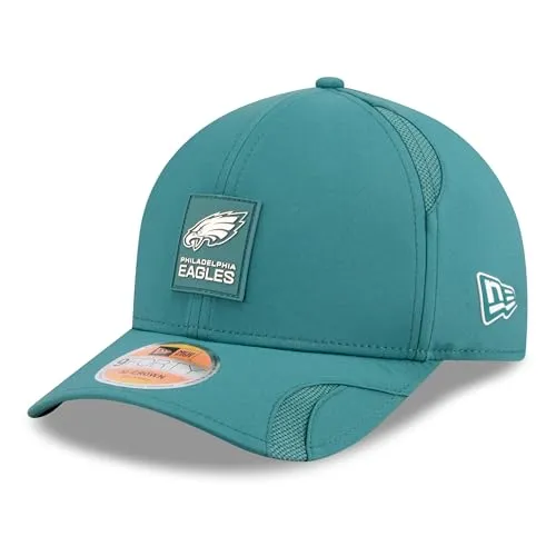 New Era Herren NFL 2025 Sideline M-Crown 9FORTY Hut, Philadelphia Eagles, Grün, Einheitsgröße - Stylischer Hut für Fans der Philadelphia Eagles. Mit verstellbarem Design und hochwertigem Material sorgt er für optimalen Komfort und einen coolen Look.