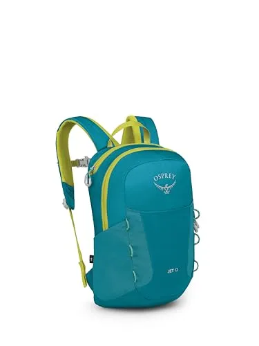 Osprey Jet 12 Wanderrucksack für Kinder - Kinderrucksack mit AirScape Rückenplatte für hervorragende Belüftung, aus 100 % recycelten Materialien und bluesign-PRODUKT zertifiziert – ideal für kleine Abenteurer!