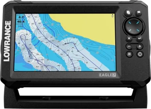Lowrance Eagle 7 Fischfinder ohne Schwinger - Fischfinder & Tiefenmesser für Boote mit einfacher Bedienung, schneller Installation und hochauflösender IPS-Anzeige für optimale Sichtbarkeit aus jedem Winkel.