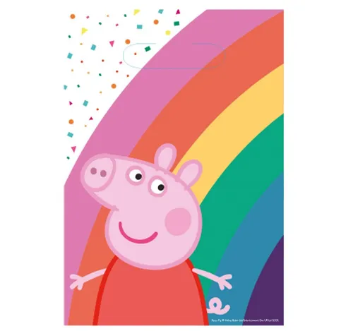 Peppa Wutz Geschenktüten Mitgebsel-Tüten Peppa Pig 8 Stück Party-Zubehör