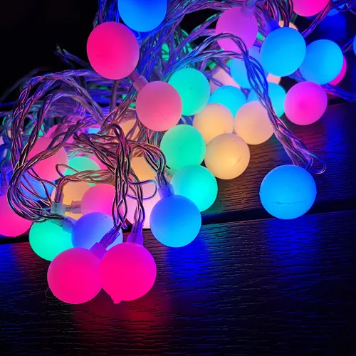 Lichterkette LED 80 bunt mehrfarbig Gartenbeleuchtung Pavillon Partylicht Außen