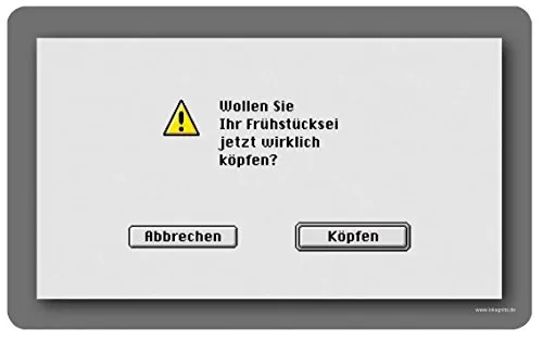 Inkognito Frühstücksbrettchen 23 x 14 cm • 68091 ''Ei köpfen Künstler Tetsche • Dies & Das • Küche & Frühstück • Frühstücksbrettchen • Schneidebrettchen • Brettchen