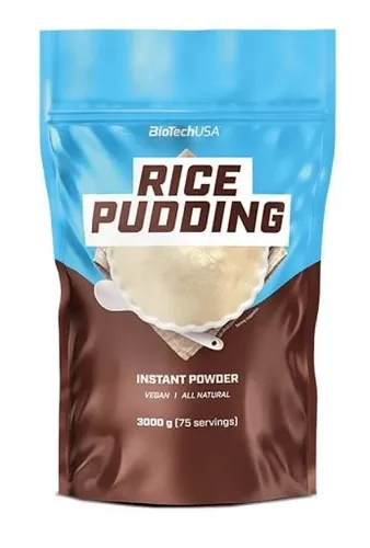BioTech USA Rice Pudding, 3000 g Beutel, Unflavored - Energieriegel & Getränke, proteinreicher Reis-Pudding ohne Geschmack, ideal für Sportler und als gesunde Snack-Alternative.