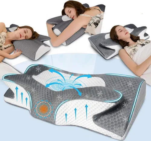 Esun Nackenstützkissen Memory Foam Kissen, Ergonomisches Kopfkissen für optimale Schlafposition