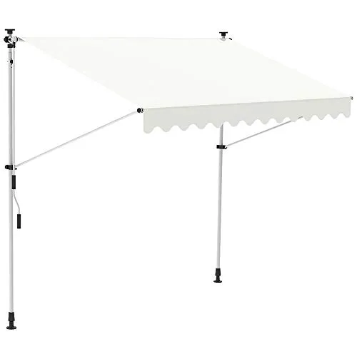 Melko Klemmmarkise 300 cm - Sonnenschutz ohne Bohren für Balkon und Terrasse - Klemmmarkise 300 cm breit – einfacher Sonnenschutz ohne Bohren, ideal für Mietwohnungen. UV-beständiger Stoff in Creme für perfekten Schutz vor Sonne und leichtem Regen.