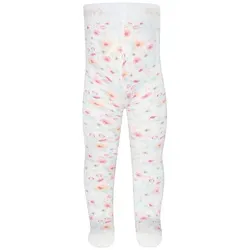 Ewers Strumpfhose Strumpfhose Blümchen 80% Baumwolle, 18% Polyamid, 2% Elasthan weiß 92/98 | 62 cm