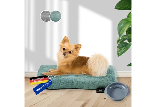 Rohrschneider Tierkissen Made in EU Anti-Rutsch strapazierfähiges Hundekissen Gr. 1 türkis, 1-3 Steppnähte